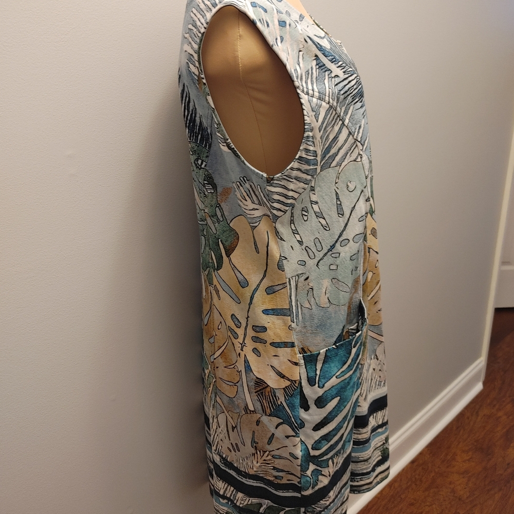 Simply Art Dolcezza Tropical Blue. Soft Demin Abstract Art Dress - Picture 4 of 8